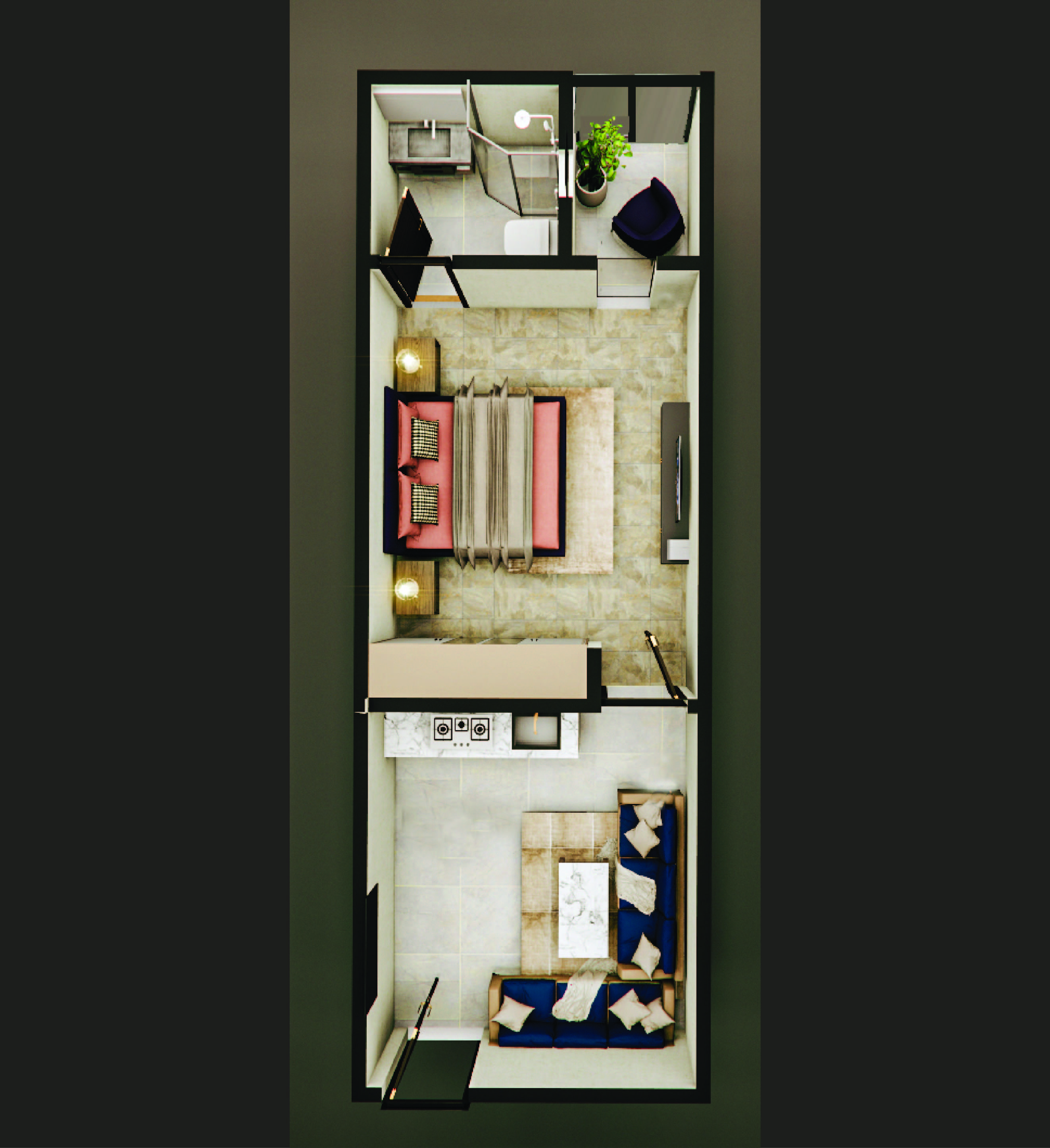 Finished 1BHK Apartment